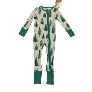 NWT Angel Dear 6-12M Forest Trees PJs